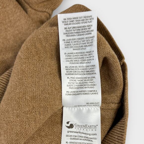 Boden Collar Colorblock Sweater in Camel Melange Size 4 - Picture 7 of 8
